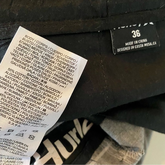 Hurley porter gray striped shorts size 36 - Picture 6 of 6